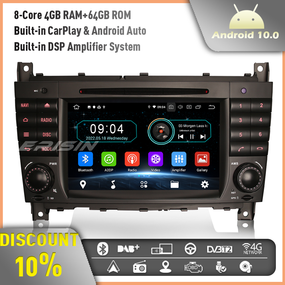 Satnav DSP 9" Android 10 GPS Radio Estéreo De Coche Mercedes Clase R W251 CarPlay DAB 